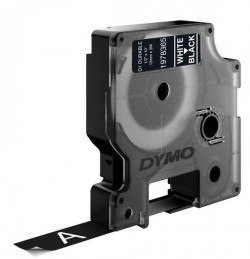 Permanentná vinylová páska Dymo D1 12 mm čierna/biela