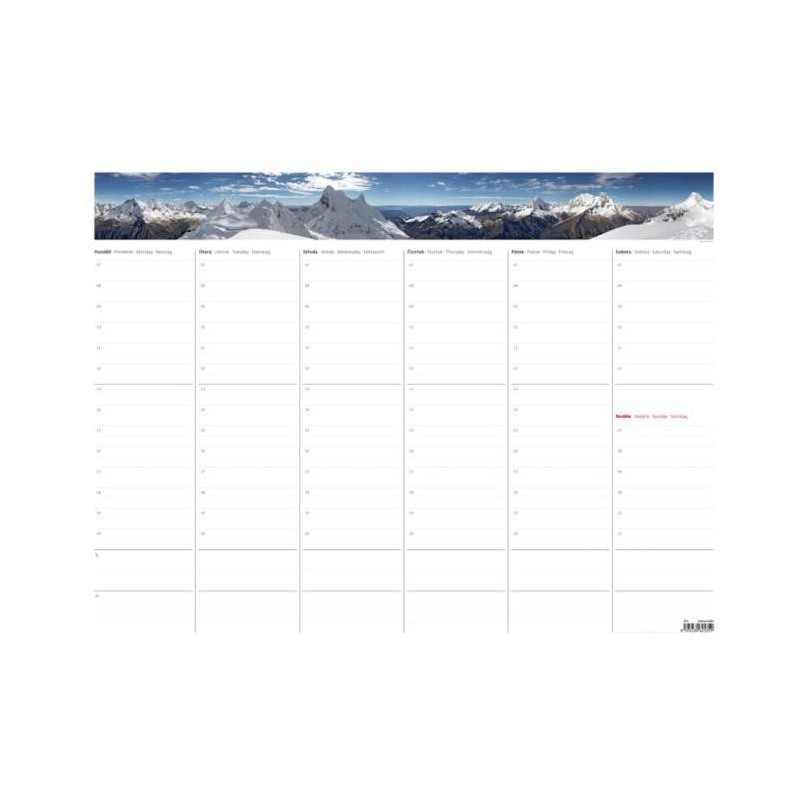 Týždenná plánovacia mapa A2+ čierna