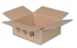 Krabica s klopou + recyklačné znaky 200x150x100 mm