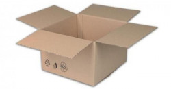 Krabica s klopou + recyklačné znaky 300x200x180 mm