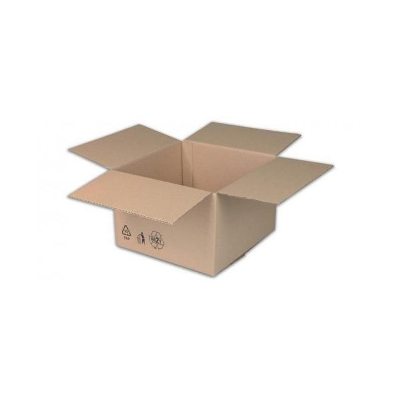 Krabica s klopou + recyklačné znaky 300x200x180 mm