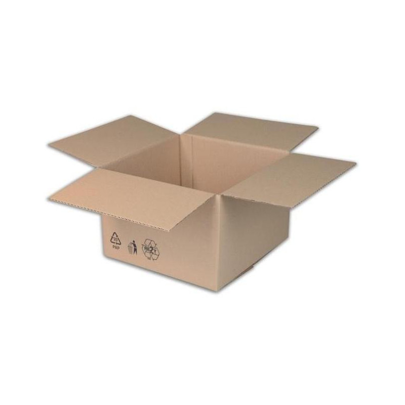 Krabica s klopou + recyklačné znaky 400x300x150mm