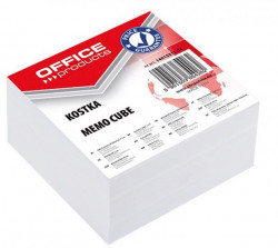 Blok kocka Office products nelepená biela, 85x85x40 mm