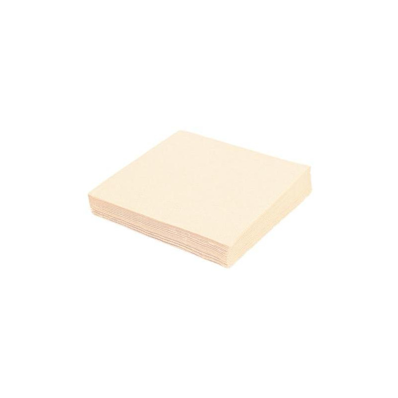 Papierové servítky 2-vrstvové, 33 x 33 cm, béžové, 250 ks
