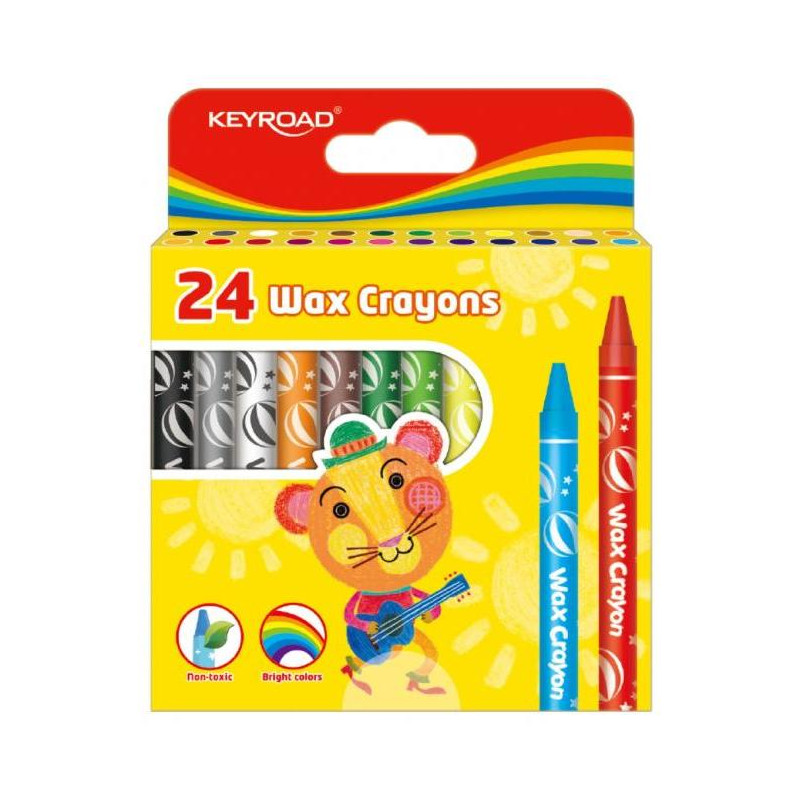 Voskovky KEYROAD 24 ks, mix farieb