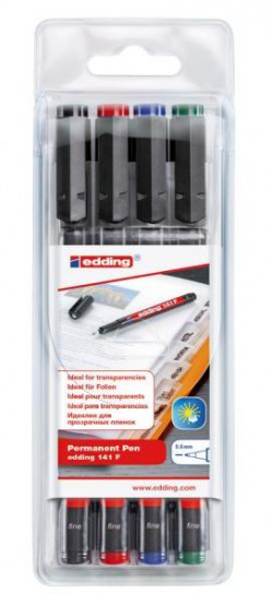 Sada permanenetných popisovačov edding 141 F/4S