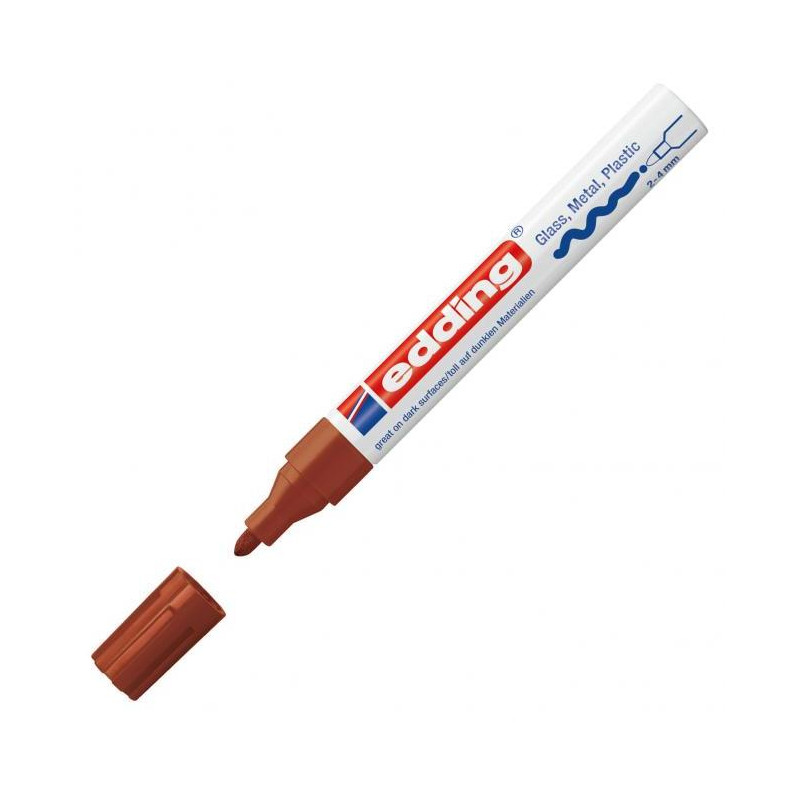 Lakový popisovač edding 750 hnedý