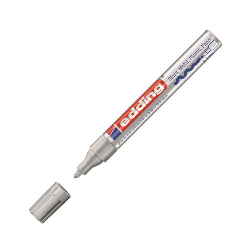 Lakový popisovač edding 750 strieborný