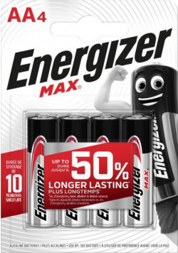 Batéria alkalická Energizer Max 1,5 V, typ AA,4 ks