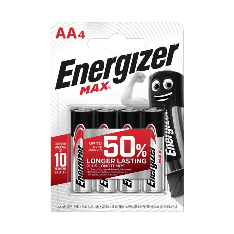 Batéria alkalická Energizer Max 1,5 V, typ AA,4 ks