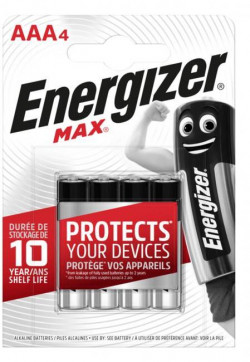 Batéria alkalická Energizer Max 1,5 V, typ AAA,4ks