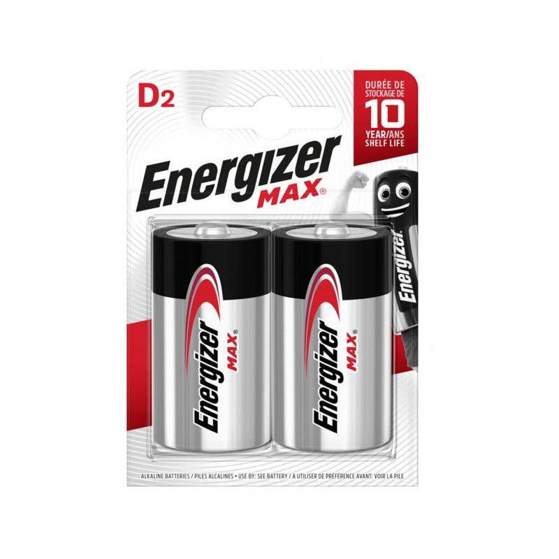Batéria alkalická Energizer Max 1,5 V, typ D, 2 ks
