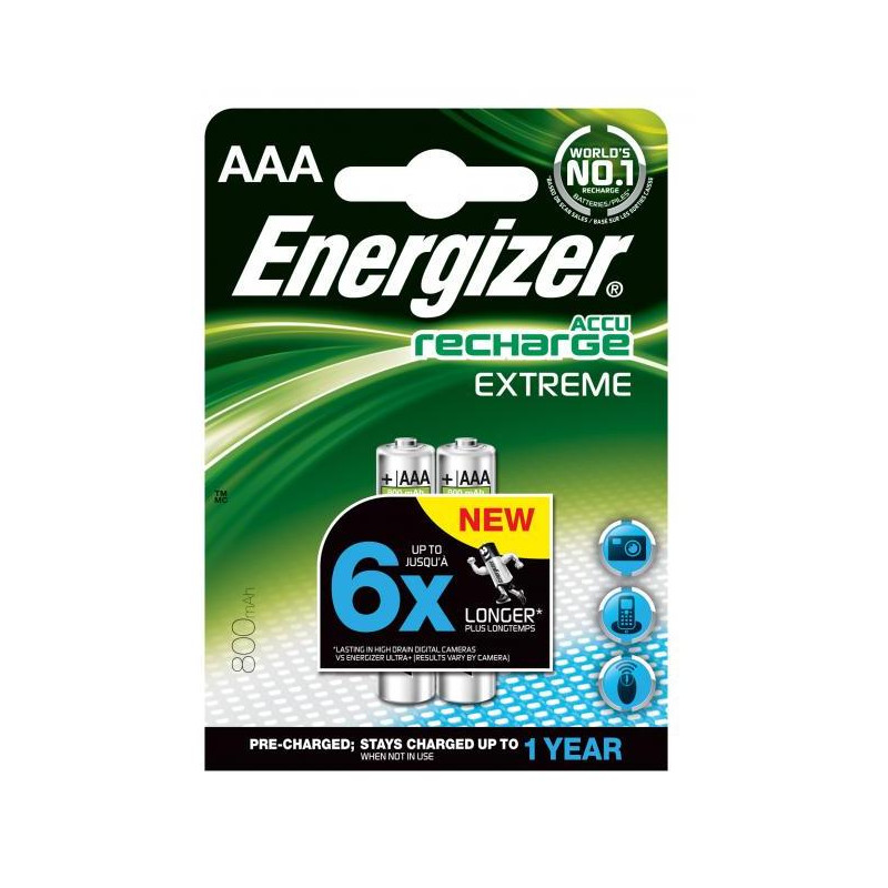 Batéria Energizer dobíjateľná AAA-HR03/2ks 800mAh mikrotužková