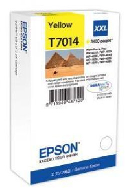 Atramentová náplň Epson T7014 yellow XXL C13T701440 pre WP4000/WP4500 (3.400 str.)