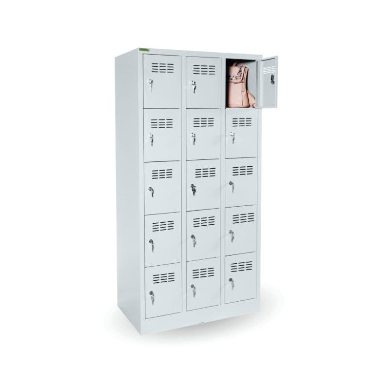 15- priehradková skriňa na úschovu cenností, uzamykateľná, v.180 x š.90 x h.50 cm, sivá