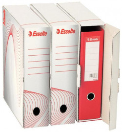Archívny box na zakladač Esselte biely/červený