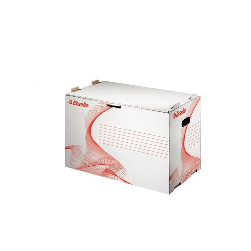 Archívna krabica na zakladače Esselte biela/červená 530x343x311 mm