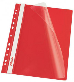 Rýchloviazač PVC s eurodierovaním Esselte VIVIDA červený