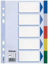 Plastový rozraďovač Esselte A5 5-dielny farebný