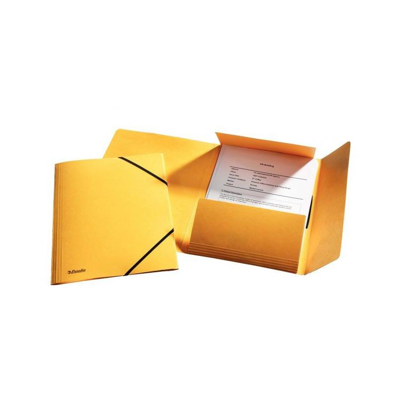 Prešpánový obal s gumičkou Esselte žltý