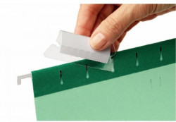 Plastový index na závesné obaly Esselte Classic priehľadný