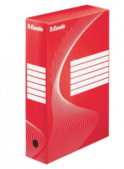 Archívny box Esselte 80mm červený/biely