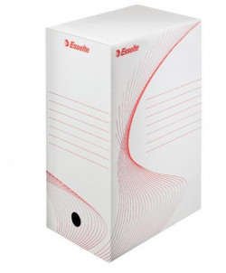 Archívny box Esselte 150mm biely/červený