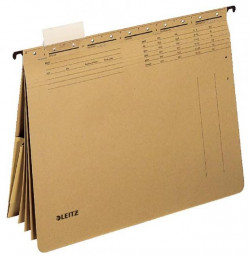 Závesný obal Leitz ALPHA s rýchloviazačom a vreckom hnedý