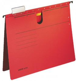 Závesný obal Leitz ALPHA s rýchloviazačom červený