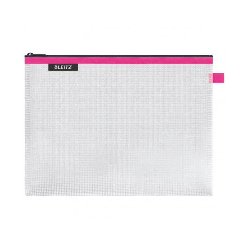 Plastový obal so zipsom Leitz WOW veľký ružový