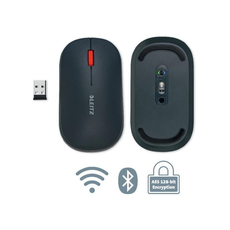 Bezdrôtová myš Leitz Cosy zamatová sivá