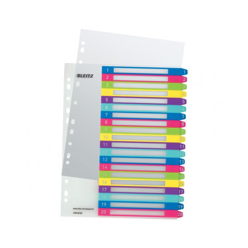 Plastový rozraďovač Leitz WOW A4+ Maxi 1-20