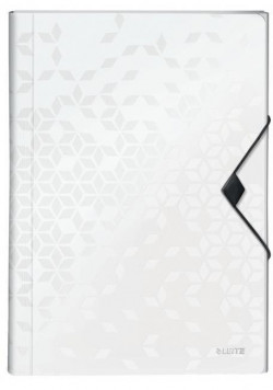 Aktovka plastová s priehradkami Leitz WOW biela