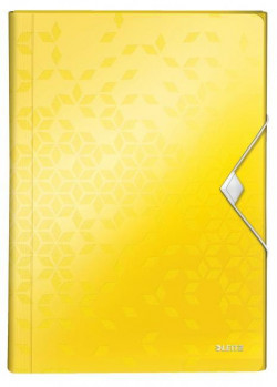 Aktovka plastová s priehradkami Leitz WOW žltá