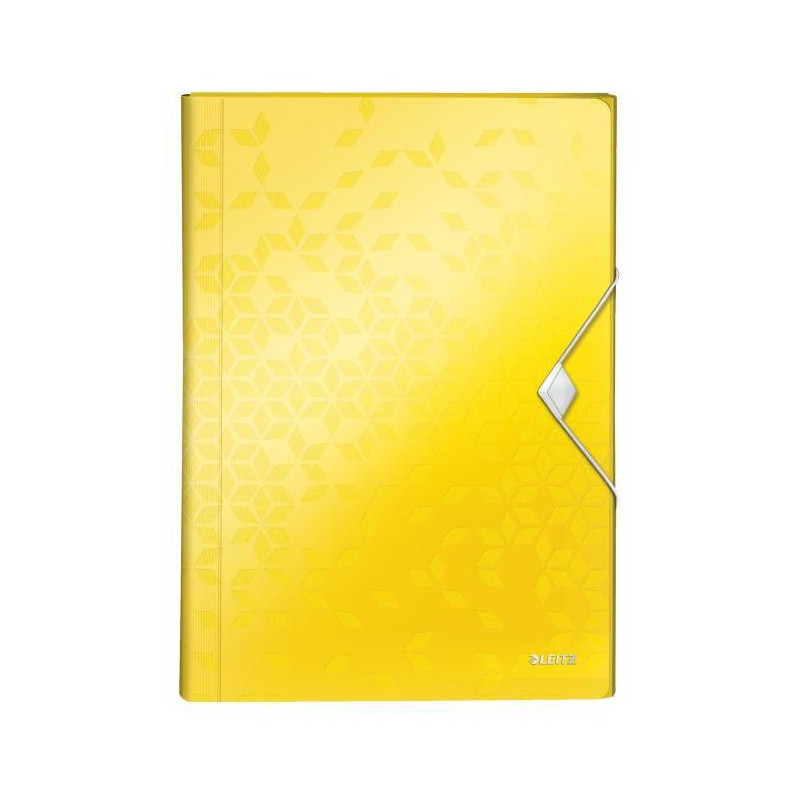 Aktovka plastová s priehradkami Leitz WOW žltá