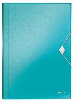 Aktovka plastová s priehradkami Leitz WOW ľadovo modrá