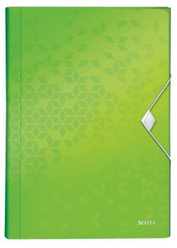 Aktovka plastová s priehradkami Leitz WOW metalická zelená