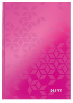 Záznamová kniha Leitz WOW A5 80 listov linajková ružová