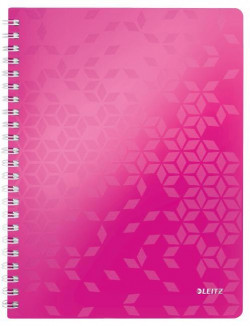 Blok poznámkový linajkový Leitz WOW A4 ružový