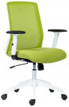 Kancelárska stolička Novello White zelená