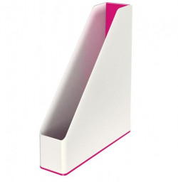 Stojan na časopisy Leitz WOW biely/metalický ružový