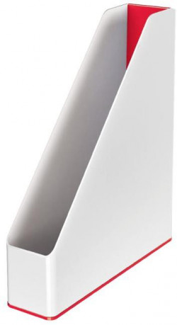 Stojan na časopisy Leitz WOW biely/červený