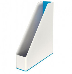 Stojan na časopisy Leitz WOW biely/metalický modrý