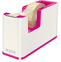 Dispenzor s páskou Leitz WOW biely/metalický ružový