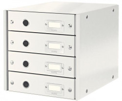 Zásuvkový box Leitz Click & Store 4 zásuvky biely