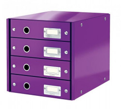Zásuvkový box Leitz Click & Store 4 zásuvky purpurový