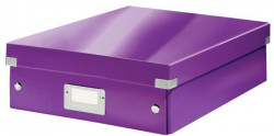 Stredná organizačná krabica Click & Store purpurová