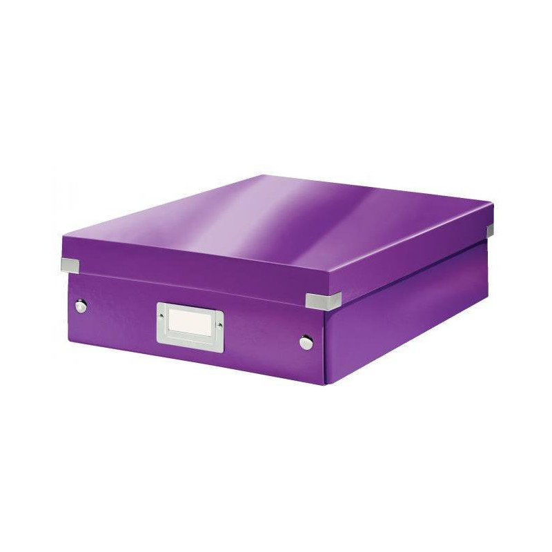 Stredná organizačná krabica Click & Store purpurová