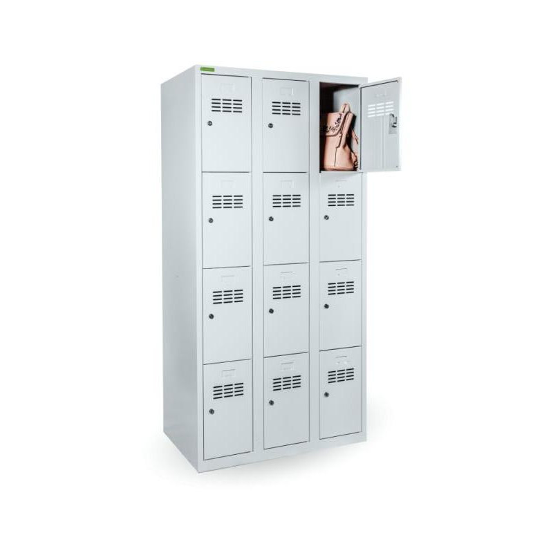 12- priehradková skriňa na úschovu cenností, uzamykateľná, v.180 x š.90 x h.50 cm, sivá