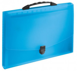 Aktovka plastová s priehradkami a držadlom Esselte VIVIDA modrá